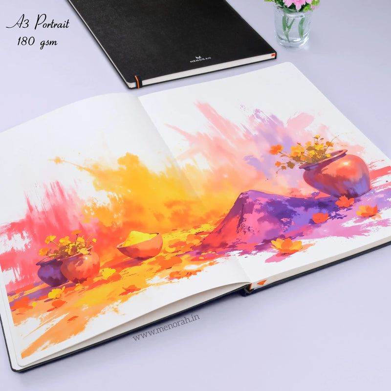 A3 - CASEBOUND SKETCHBOOK - 180GSM - (PORTRAIT)