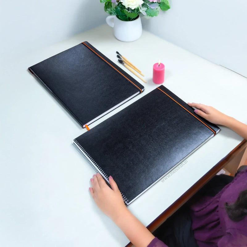 A3 - METAL SPIRAL SKETCHBOOK - 180GSM - (LANDSCAPE)