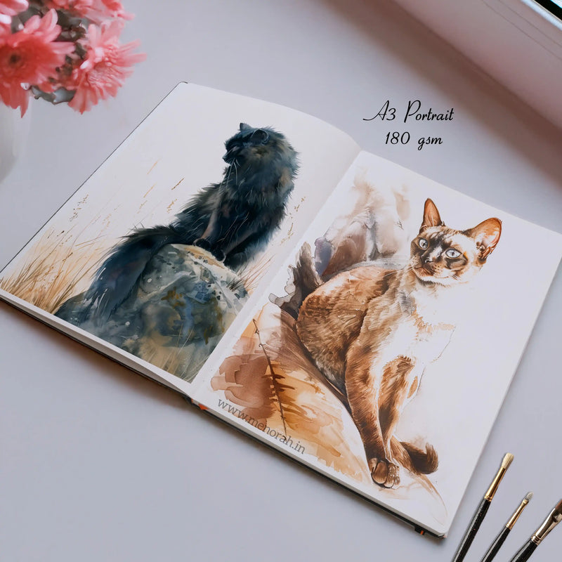 A3 - CASEBOUND SKETCHBOOK - 180GSM - (PORTRAIT)