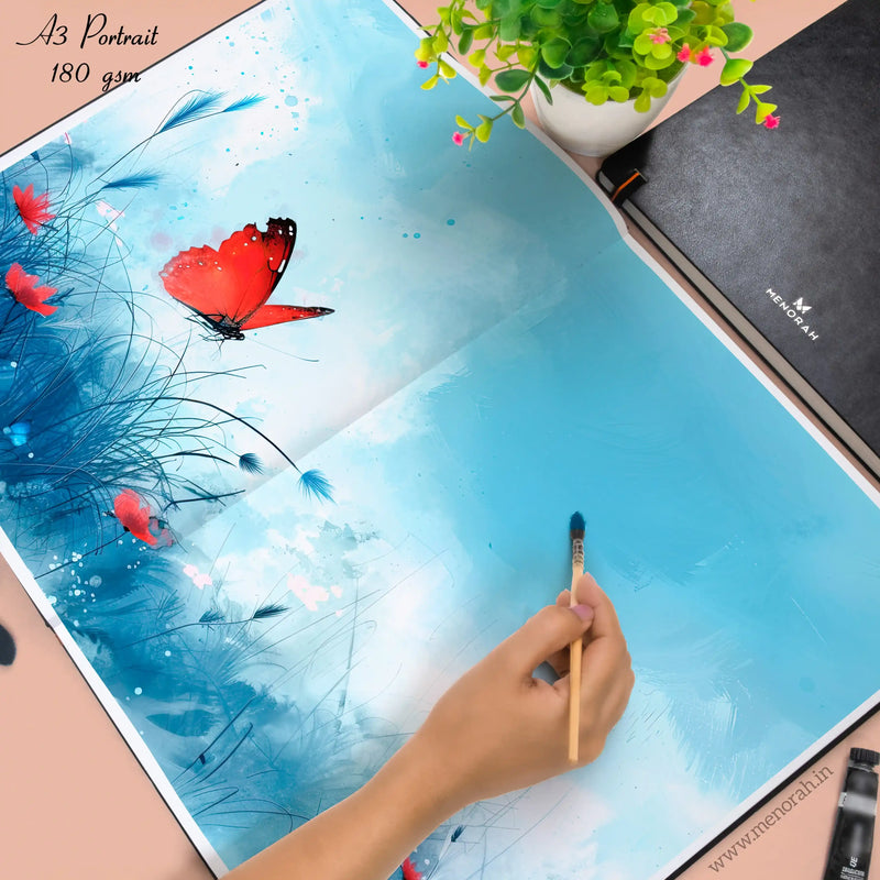 A3 - CASEBOUND SKETCHBOOK - 180GSM - (PORTRAIT)