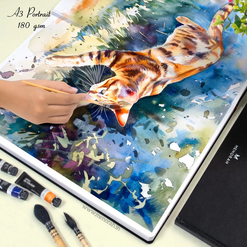 A3 - CASEBOUND SKETCHBOOK - 180GSM - (PORTRAIT)