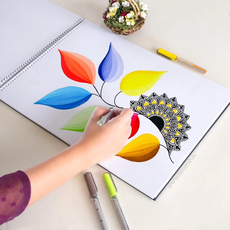 A3 - METAL SPIRAL SKETCHBOOK - 180GSM - (LANDSCAPE)