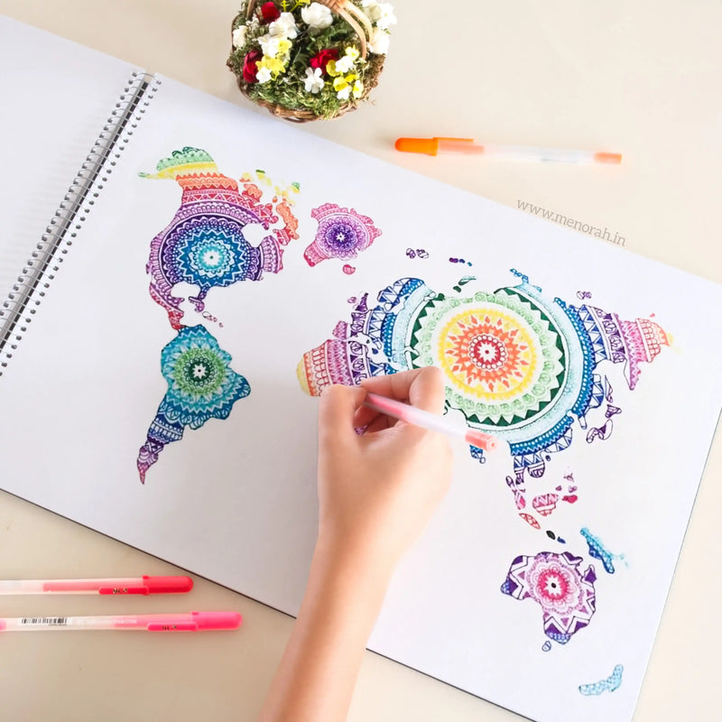 A3 - METAL SPIRAL SKETCHBOOK - 180GSM - (LANDSCAPE)