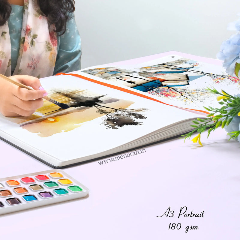 A3 - CASEBOUND SKETCHBOOK - 180GSM - (PORTRAIT)