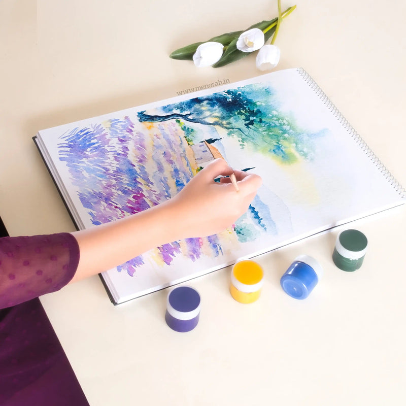 A3 - METAL SPIRAL SKETCHBOOK - 180GSM - (LANDSCAPE)