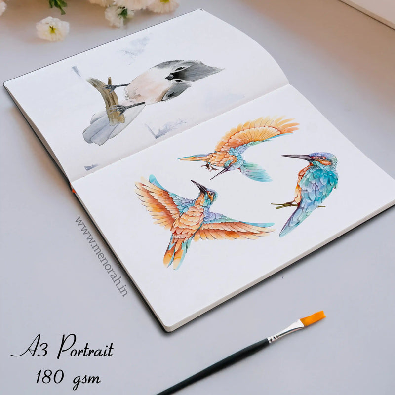 A3 - CASEBOUND SKETCHBOOK - 180GSM - (PORTRAIT)