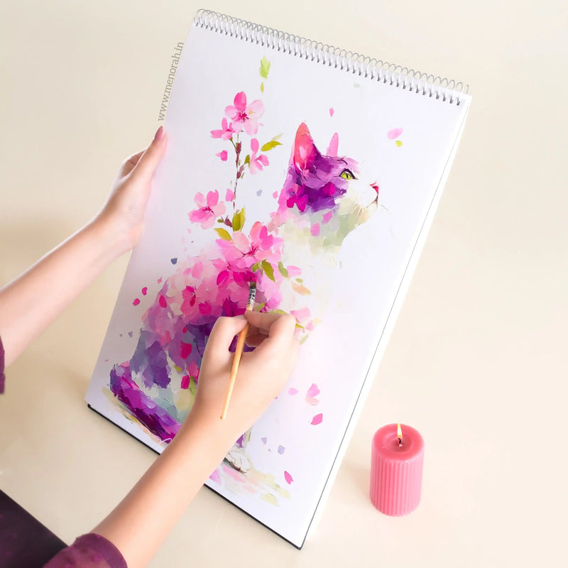 A3 - METAL SPIRAL SKETCHBOOK - 180GSM - (LANDSCAPE)