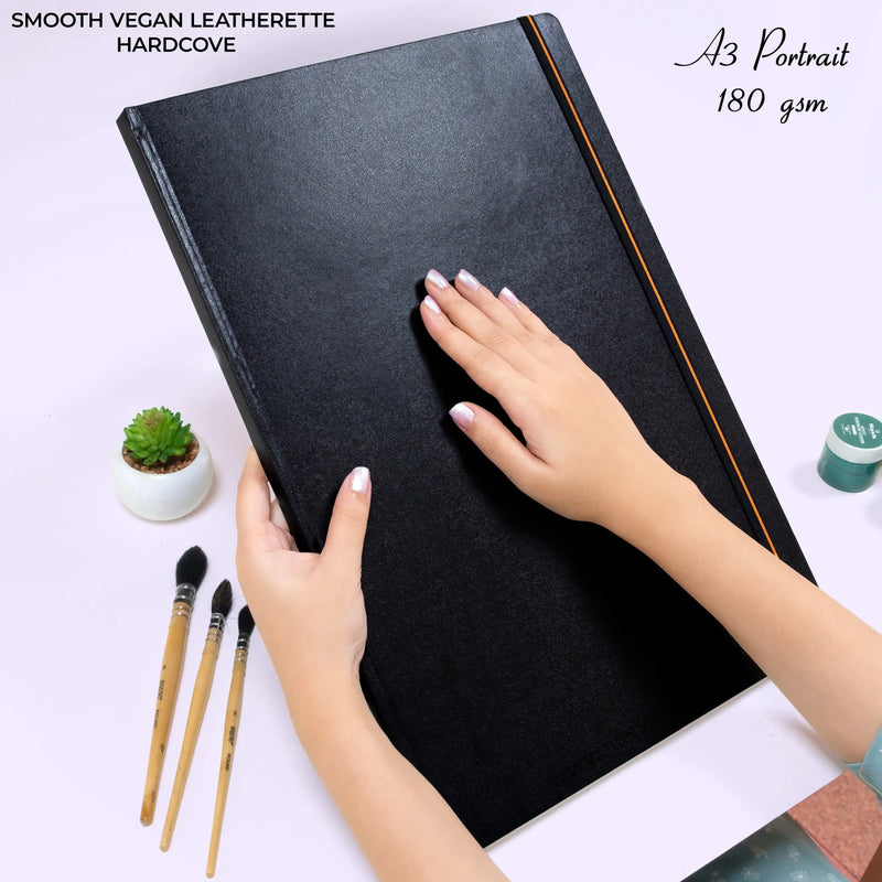 A3 - CASEBOUND SKETCHBOOK - 180GSM - (PORTRAIT)