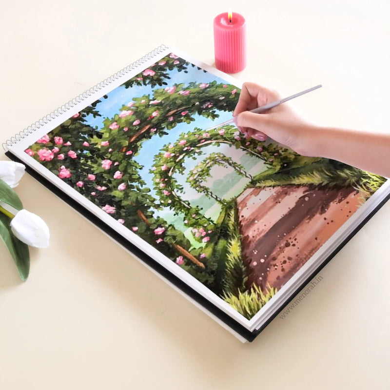 A3 - METAL SPIRAL SKETCHBOOK - 180GSM - (LANDSCAPE)