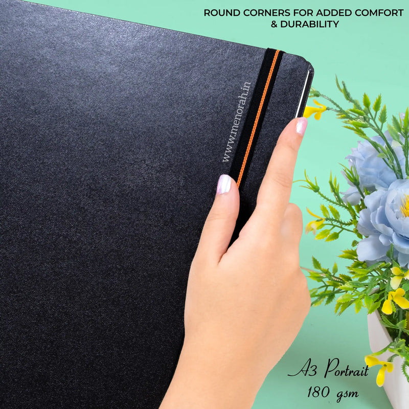 A3 - CASEBOUND SKETCHBOOK - 180GSM - (PORTRAIT)
