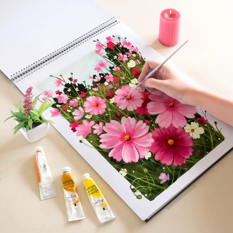 A3 - METAL SPIRAL SKETCHBOOK - 180GSM - (LANDSCAPE)