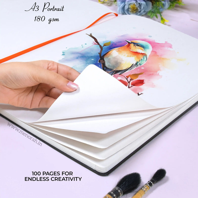 A3 - CASEBOUND SKETCHBOOK - 180GSM - (PORTRAIT)