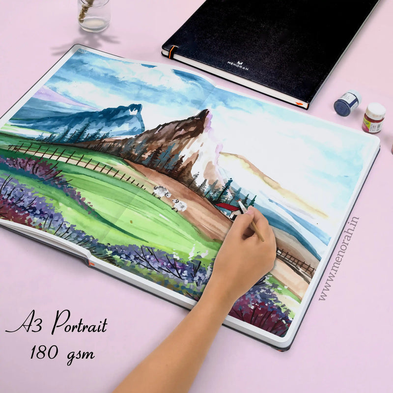 A3 - CASEBOUND SKETCHBOOK - 180GSM - (PORTRAIT)