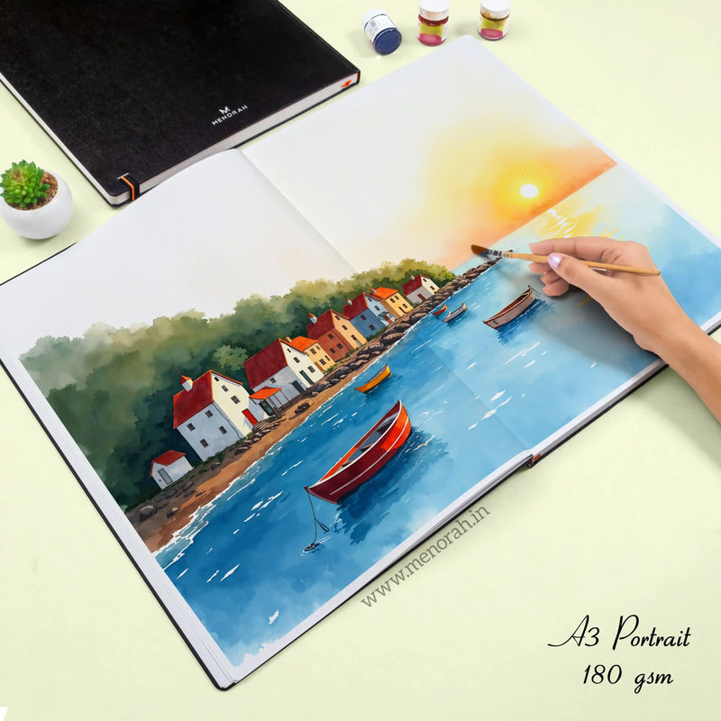 A3 - CASEBOUND SKETCHBOOK - 180GSM - (PORTRAIT)
