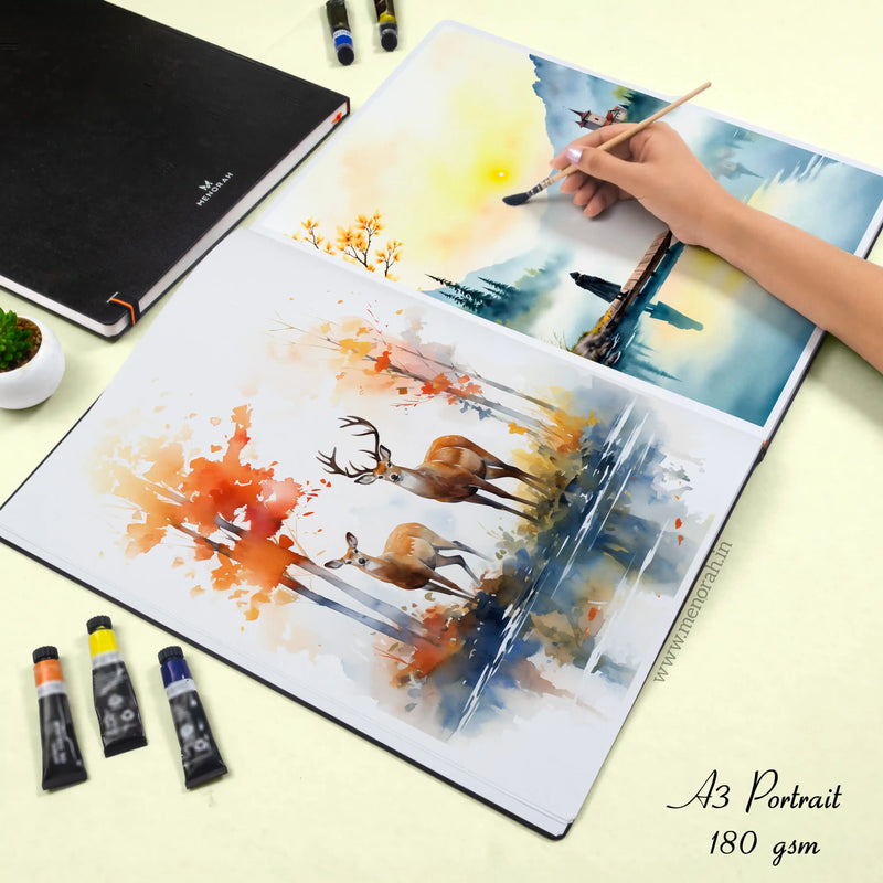 A3 - CASEBOUND SKETCHBOOK - 180GSM - (PORTRAIT)