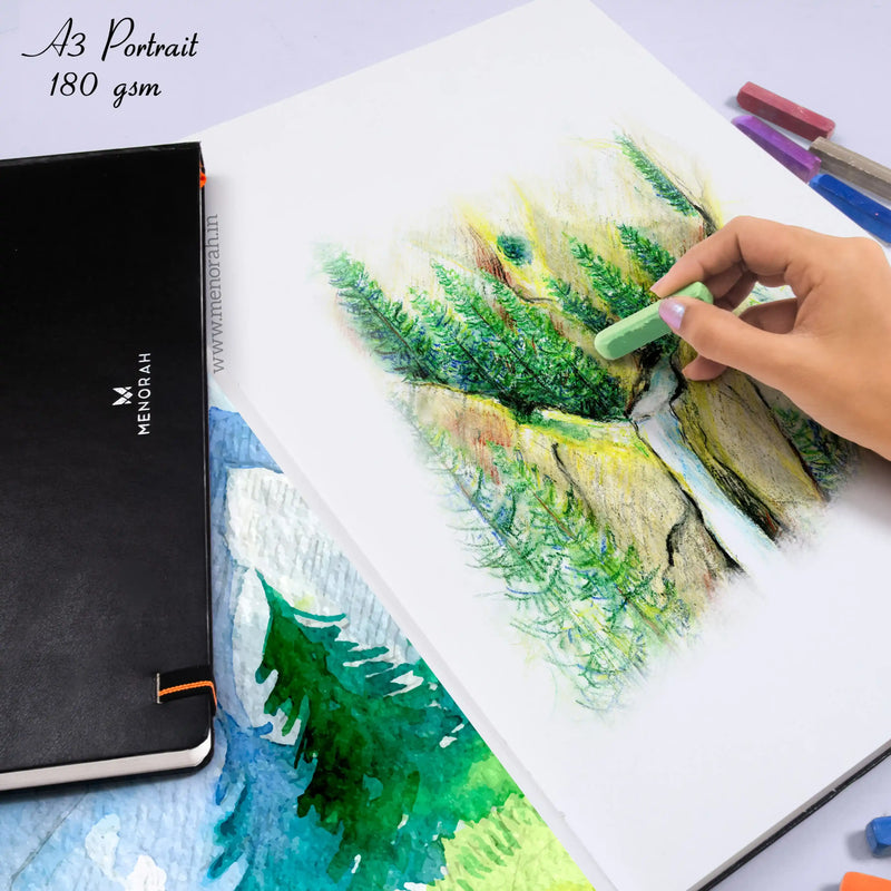 A3 - CASEBOUND SKETCHBOOK - 180GSM - (PORTRAIT)