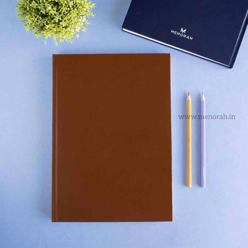 115 GSM Dry Media Brown sketchbook. Square hardbound Sketchbook ideal for Pencil Sketching-Sakura Micron Pen Art, Mandala, Wax Crayons, Soft Pastels