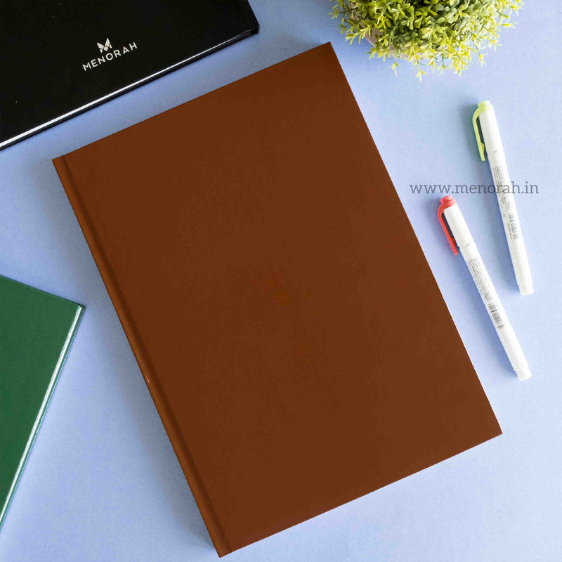 115 GSM Dry Media Brown sketchbook. Square hardbound Sketchbook ideal for Pencil Sketching-Sakura Micron Pen Art, Mandala, Wax Crayons, Soft Pastels
