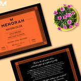 Our Menorah watercolor paper/pad is made with 100%Cotton,100% Vegan made paper, 300GSM Thickness which makes the watercolour stable, A3 size, it contains 14 Pages/7 sheets, Make your creations using Acrylics, Gouache, Tempera, Poster colour watercolor in our sketchbook