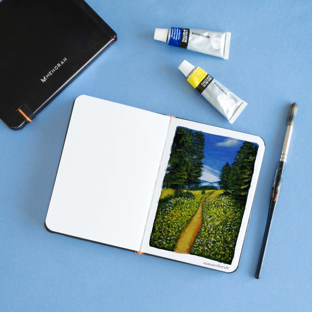 A6 Sketchbook : Landscape single pack,180 GSM – MENORAH