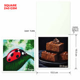 Menorah's Gouache Pad, Fully Handmade touch, 240 GSM Thickness which makes the Gouache and acrylic paints stable. Square Size (15 x 15 cm)Sketchpad. Available 20 Sheets/40 Pages.