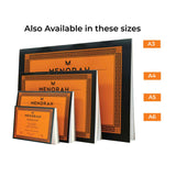 The Menorah watercolour paper/sketch pad is made with 100%Cotton,100% Vegan made paper, 300GSM Thickness which makes the watercolor stable, Square size book so you can carry it anywhere, it contains 24 Pages/12 sheets, Make your creations using Acrylics, Gouache, Tempera, Poster colour watercolor in our sketchbook