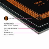 Menorah's True black Sketchpad, Fully Handmade touch, 250GSM Thickness which makes the Gouache and acrylic paints stable.