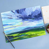 Beautiful nature scenery painting on 12x16 inch Canvas panel, 380 GSM canvas panel, board for sketching, gouache painting, acrylic painting. available in Pack of 4.