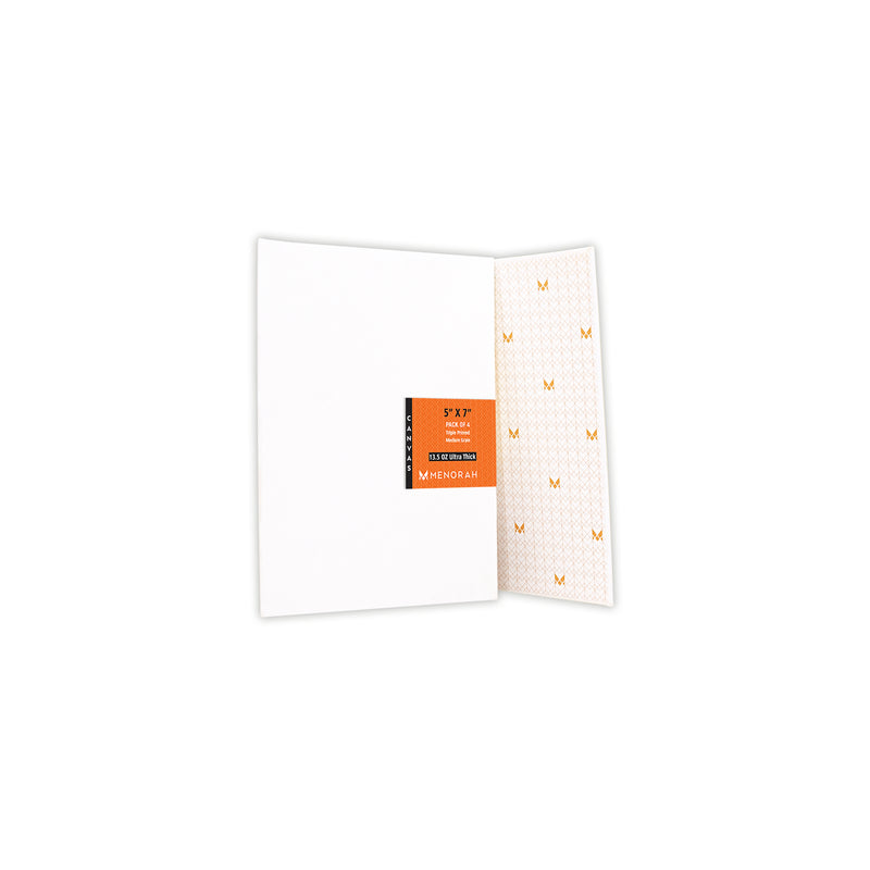CANVAS PANELS - 13.5 OZ ( 420GSM ) - PACK OF 4 - (5.0 x 7.0 inch