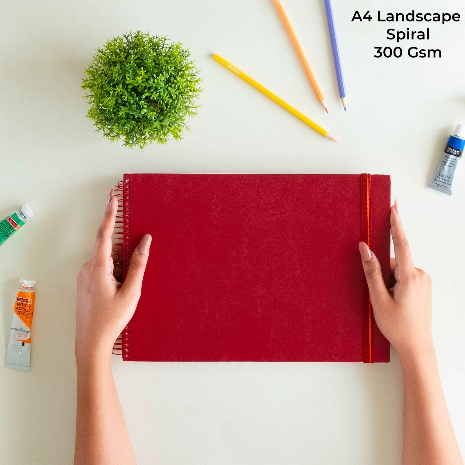 A4 - WATERCOLOR SKETCHBOOK - 300GSM - SPIRAL - LANDSCAPE