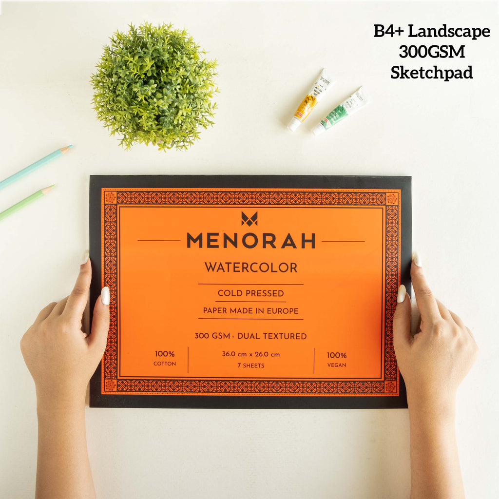 B4+ 300GSM WATERCOLOR PAPER/SKETCHPAD – MENORAH