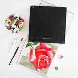 Beautiful Rose floral acrylic painting on mixed media sketchbook, 180 gsm sketchbook, menorah's square sketchbook.