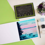 Painting Landscape with Gouache, Evening at the lake Gouache painting. Nature paintings, Menorah's Gouache Pad, 100% handcrafted, Sketchpad, 240 GSM Sheets with 40 pages/ 20 sheets.