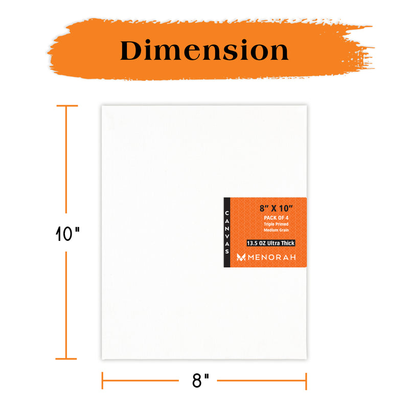Canvas Panels 8x10 Inch 12-Pack, 10 oz Double Primed Acid-Free 100% Cotton  Paint Canvases for Painting