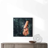 Couple hands portrait painting on 380 GSM canvas panel, board for sketching, gouache painting, acrylic painting. available in Pack of 4.